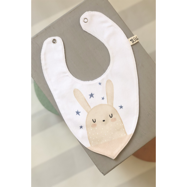 Asu Baby&Kids Sleepy Bunny Su Geçirmez Organik Pamuk Önlük