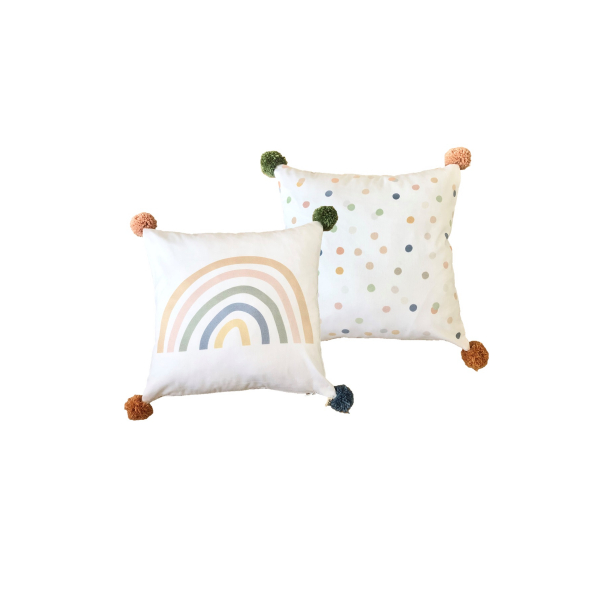 Asu Baby&Kids Pastel Rainbow Organik Pamuk Kırlent 2'li 