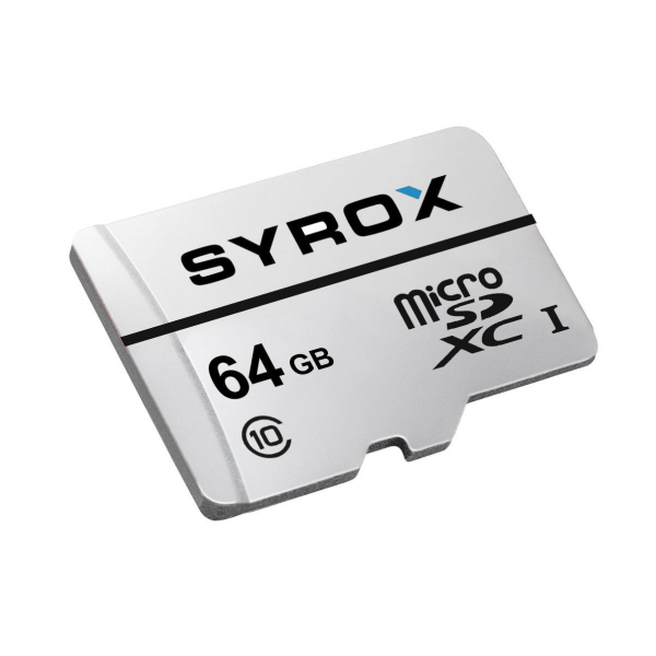 SYROX 64 GB MicroSD Hafıza Kartı Class10 + Kart Okuyucu Adaptör / SYROX