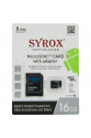 8 GB MicroSD Hafıza Kartı Class10 + Kart Okuyucu Adaptör / SYROX  