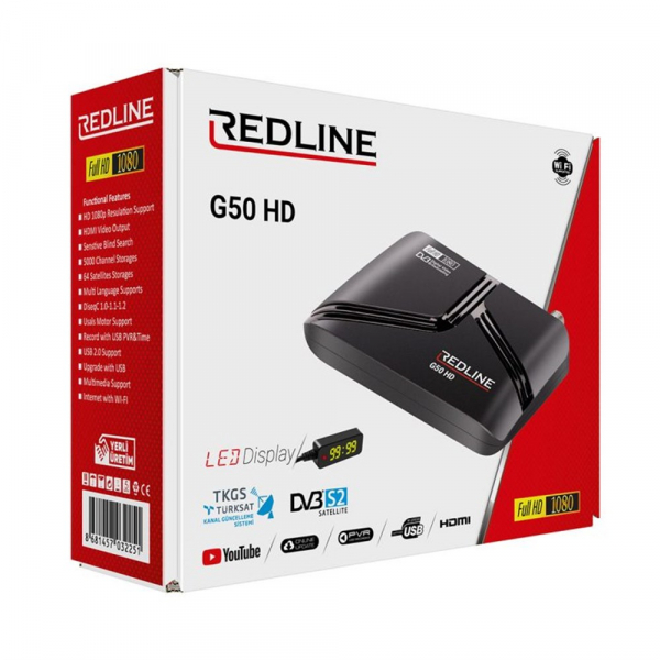  Redline G50 Mini Full HD Uydu Alıcısı IPTV + Wi-Fi Destekler