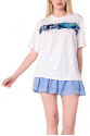Tile Quilt Tshirt - Çini Desenli Yorgan Detaylı Beyaz T-Shirt