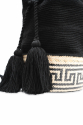 Black Wicker Wayuu Bag - El yapımı Hasır tabanlı Wayuu Çanta