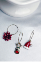 New Year Red Earring Set