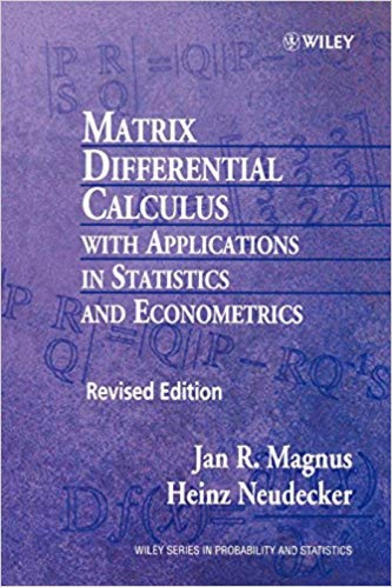 matrix differential calculus with applications in statistics and econometrics