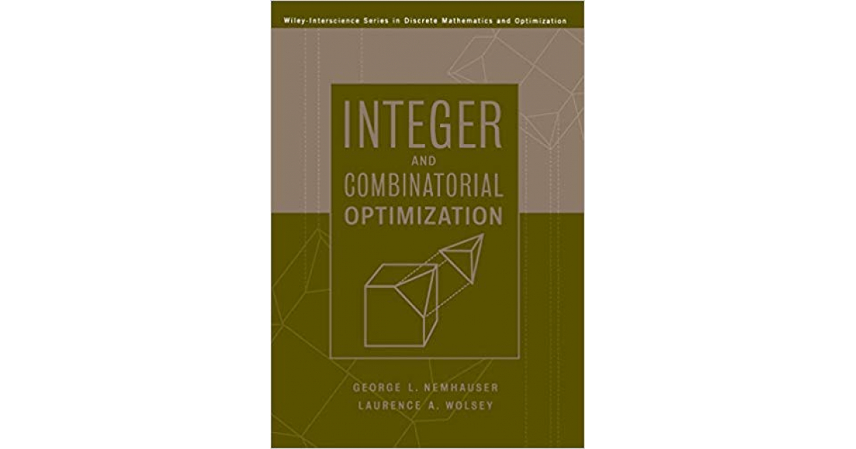 Bookstore Integer and Combinatorial Optimization (nemhauser, wolsey) BOOKSTORE ACADEMY