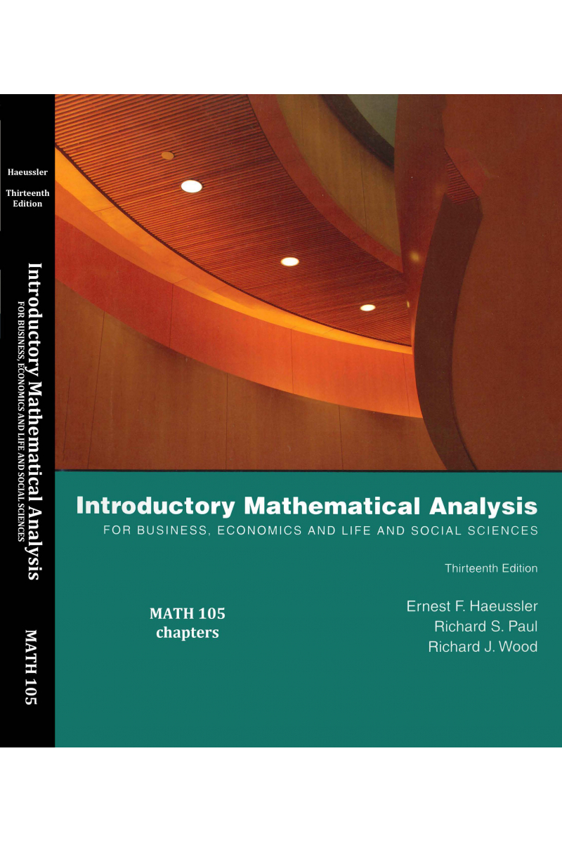 MATH 105 introductory mathematical analysis 13th (ernest f. haeussler) MATH 105