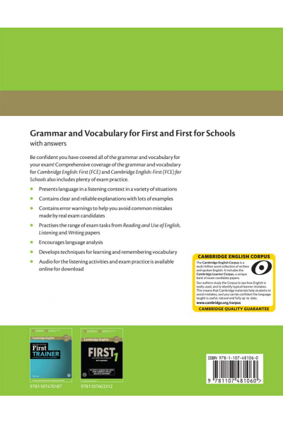 Grammar and Vocabulary for First and First for Schools + CD-ROM