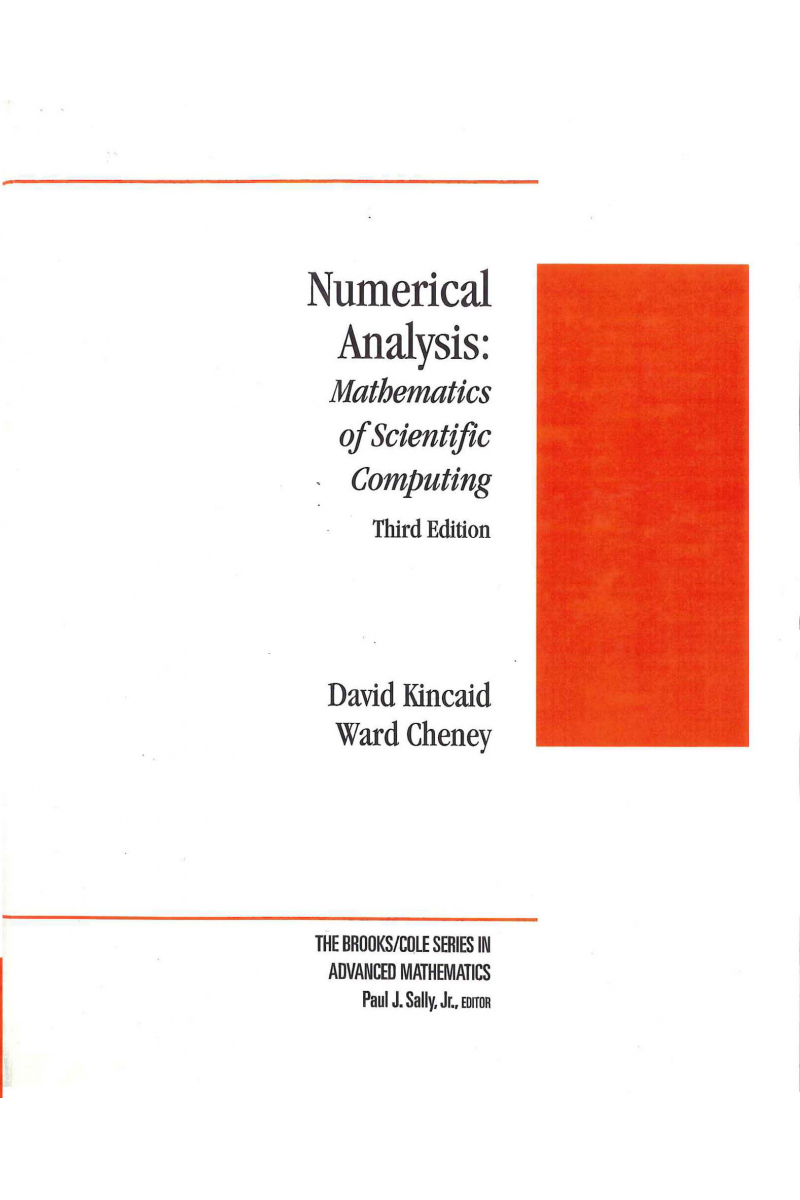 Numerical Analysis Mathematics of Scientific Computing 3rd (David Kincaid, Ward Cheney)