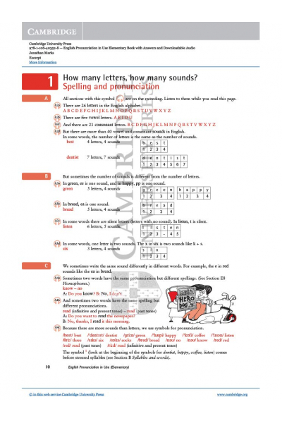 English Pronunciation in Use Elementary Book with Ansvers and CD-ROM