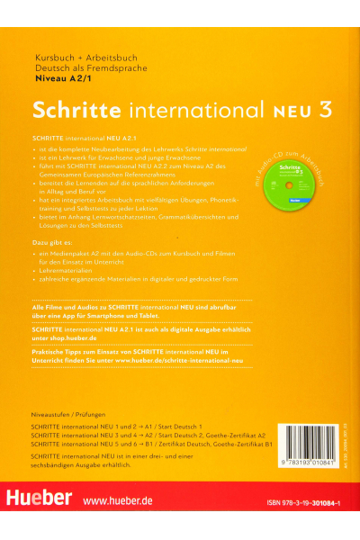 Schritte International 3 Neu A2.1 Kurs Und Arbeitsbuch + CD-ROM + AR Teknolojisi ile Kolay Öğrenme