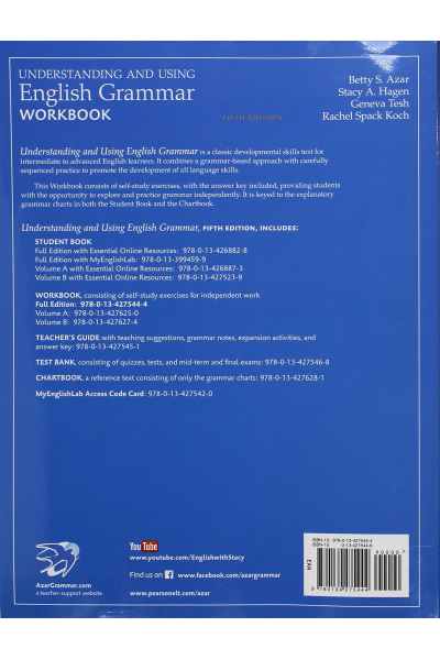 Workbook, Understanding and Using English Grammar, 5th (Betty Azar, Stacy Hagen)
