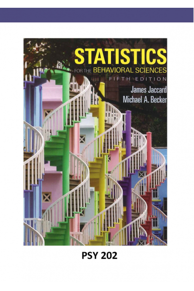 Statistics for the Behavioral Sciences 5th (Jaccard, Becker) Statistics for the Behavioral Sciences 5th (Jaccard, Becker)
