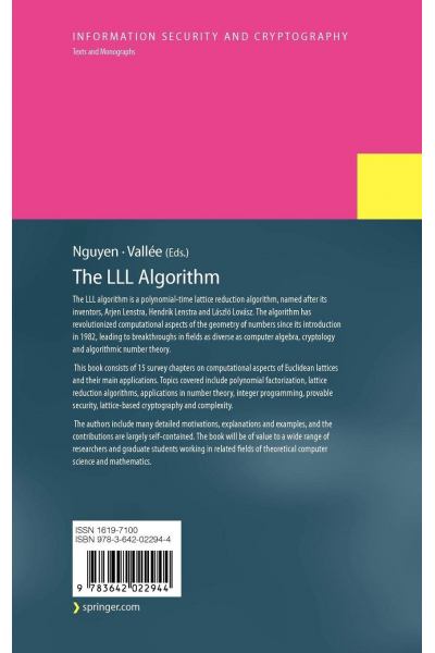 The LLL Algorithm ( Phong Q. Nguyen,  Brigitte Vallée)