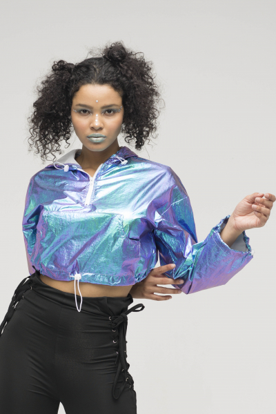 Cosmic Rays Holographic Crop Top Cosmic Rays Holographic Crop Top