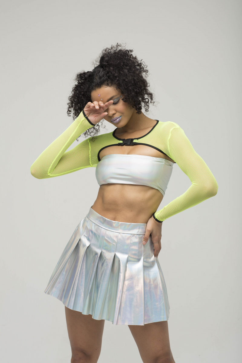 Galaxtic Cruzer Silver Holographic Skirt