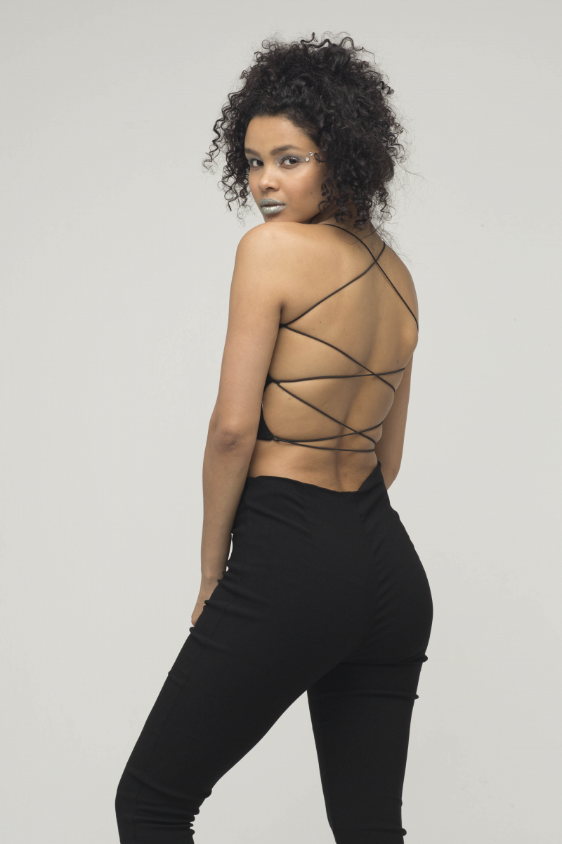 Prisma Lace Up Sleeveless Strappy Backless Top