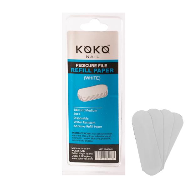 Koko Naıl Tek Kullanımlık Ponza Kağıdı Beyaz 180 Grit (50 Adet)