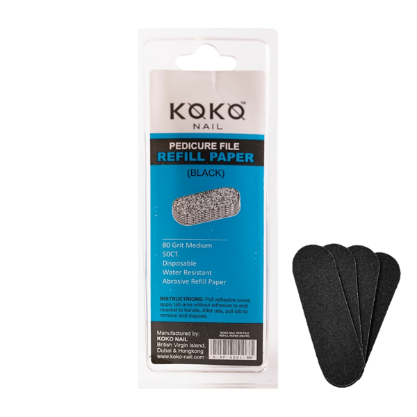 Koko Naıl Tek Kullanımlık Ponza Kağıdı Siyah 80 Grit (50 Adet)