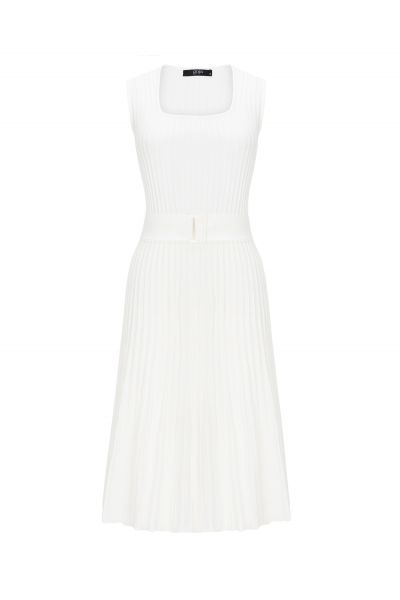 Waisted Dress White