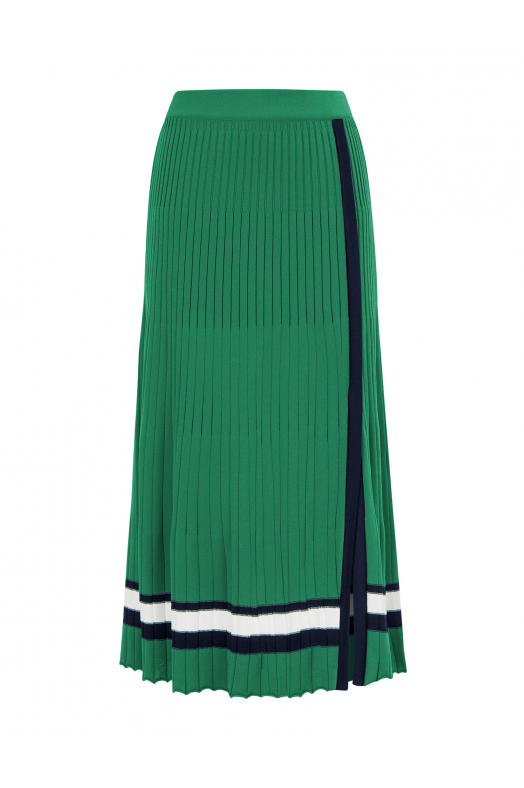 Strip Skirt Green