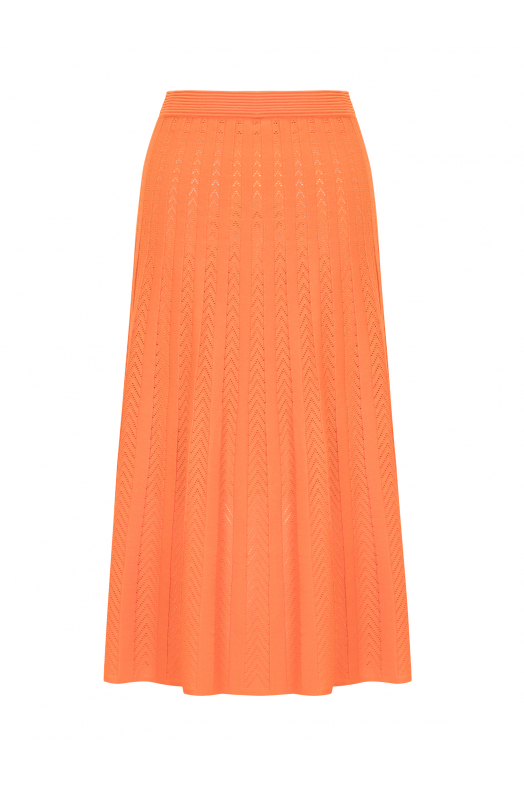 Maxi Stitch Skirt Orange