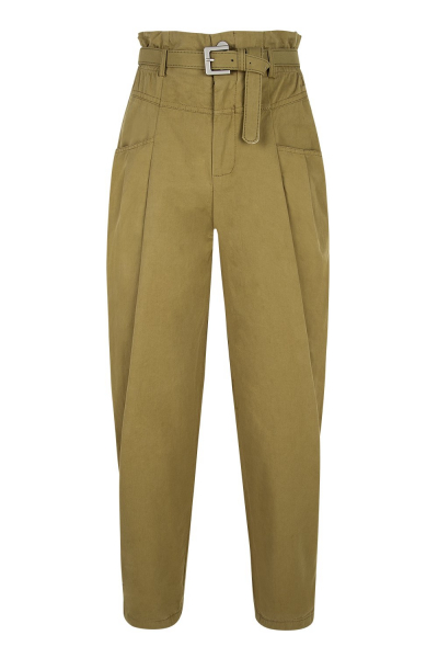 Pants & Belt Set- Gabardine - Paper Bag Style - Khaki Mustard Pants & Belt Set- Gabardine - Paper Bag Style - Khaki Mustard