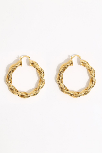 Earring - Totem #140- Gold Plated- Medium  Hoop Earring - Totem #140- Gold Plated- Medium  Hoop