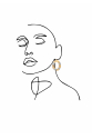 Earring - Totem #139- Gold/Silver Plated -Medium  Hoop