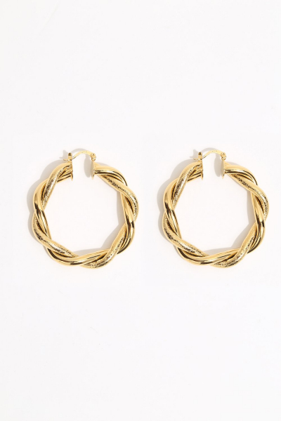 Earring - Totem #133- Gold Plated-Medium  Hoop Earring - Totem #133- Gold Plated-Medium  Hoop