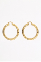 Earring - Totem #125- Gold Plated- Medium  Hoop