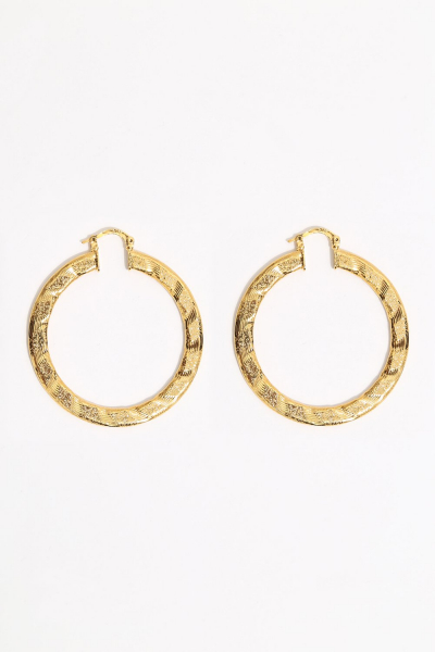 Earring - Totem #125- Gold Plated- Medium  Hoop Earring - Totem #125- Gold Plated- Medium  Hoop