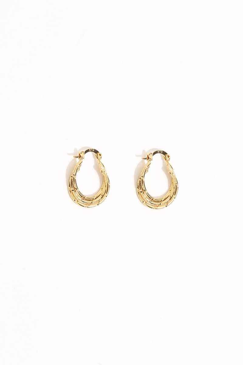 Earring - Totem #121- Gold Plated - Extra Small  Hoop