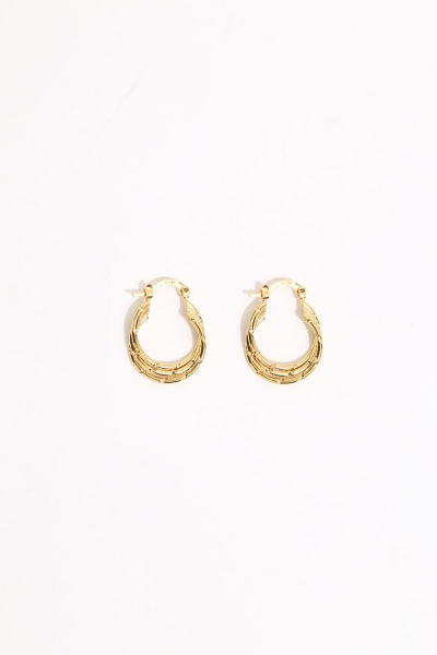 Earring - Totem #121- Gold Plated - Extra Small  Hoop Earring - Totem #121- Gold Plated - Extra Small  Hoop