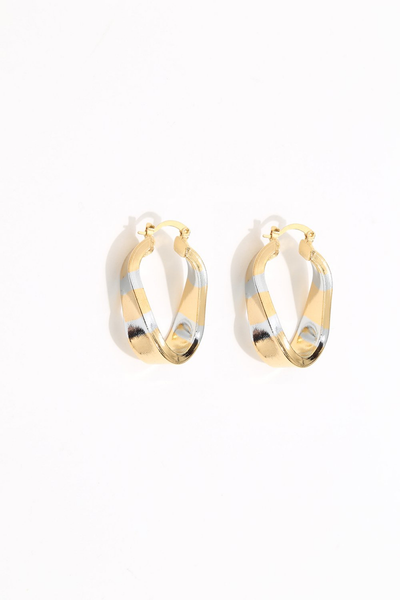 Earring - Totem #119 - Gold/Silver Plated - Small  Hoop