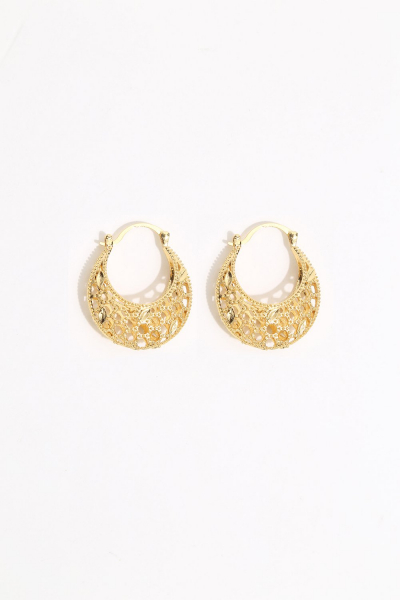 Earring - Totem #105 - Gold Plated  - Extra Small  Hoop Earring - Totem #105 - Gold Plated  - Extra Small  Hoop