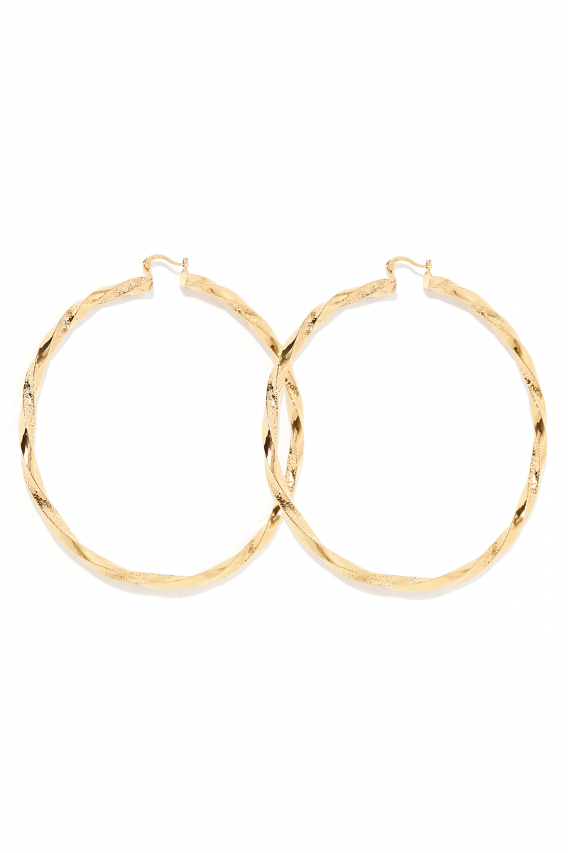 Earring - Totem #55- Gold Plated - Xxl Hoop