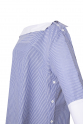 Carmen Collar Blue and White Pinstripe Shirt