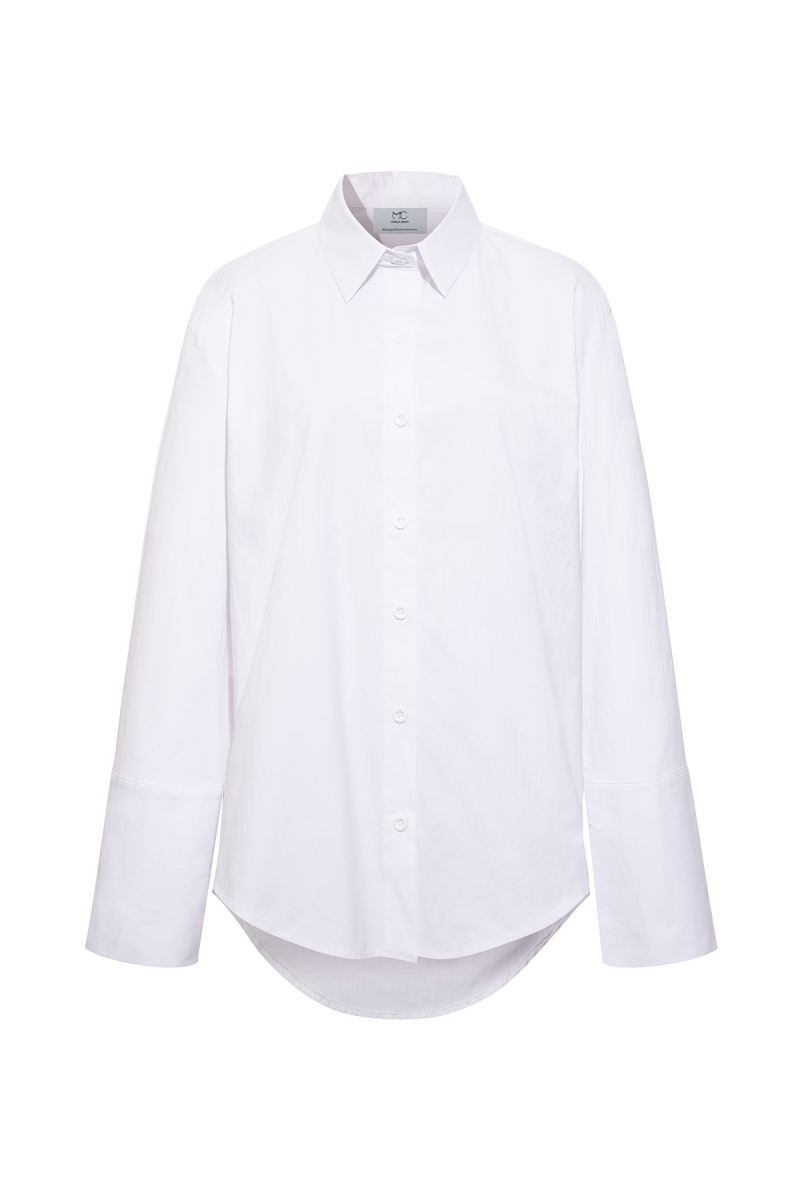 White Xl Cuff Shirt