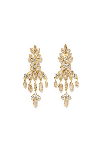 Earring - River Of Strass #003 Crystal - Gold Plated  Earring - River Of Strass #003 Crystal - Gold Plated 