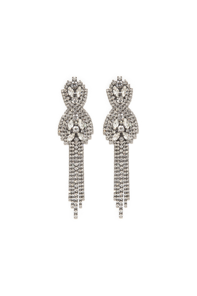 Earring - River Of Strass #005 Crystal - Silver Plated  Earring - River Of Strass #005 Crystal - Silver Plated 