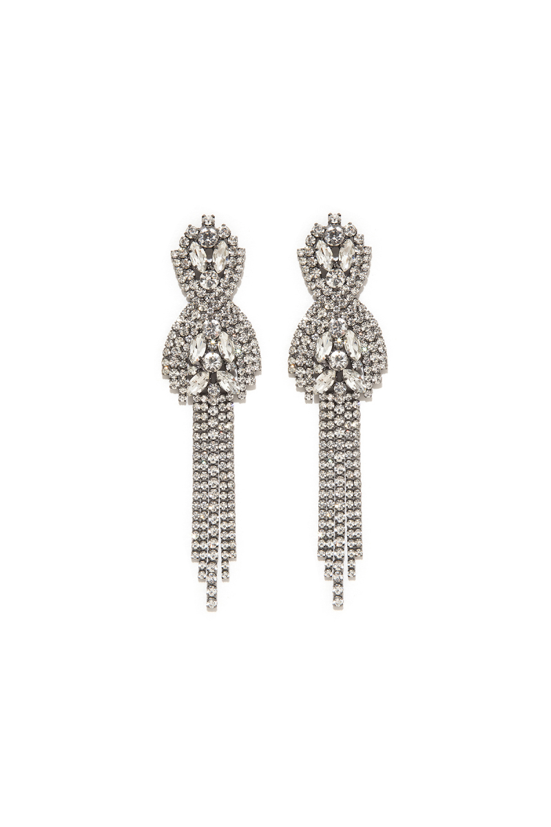 Earring - River Of Strass #005 Crystal - Silver Plated 