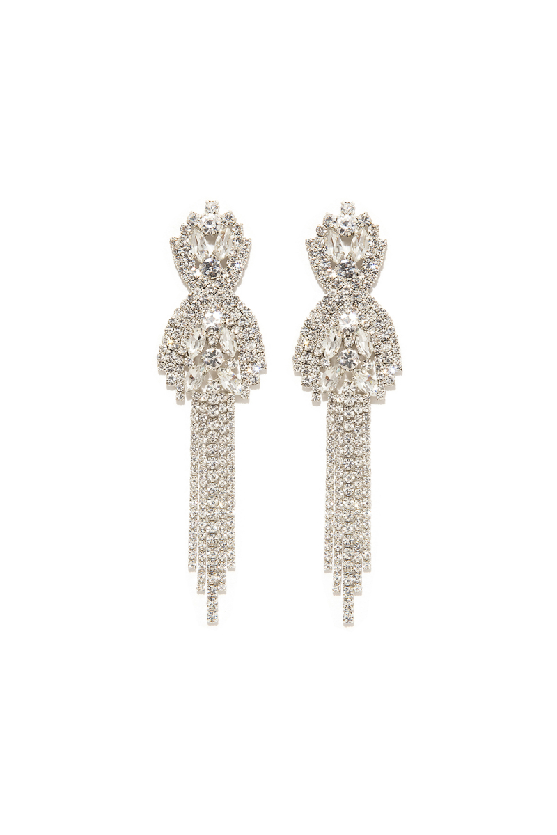 Earring - River Of Strass #0011  Crystal - Silver Plated