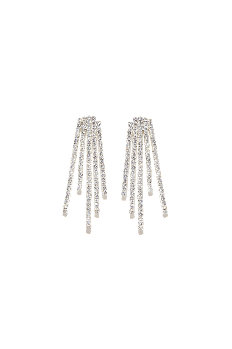 Earring - River Of Strass #0013 Crystal - Silver Plated