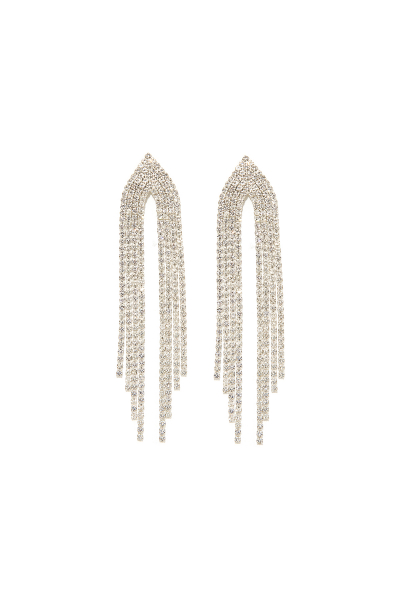  Earring - River Of Strass #0021 Crystal - Silver Plated  Earring - River Of Strass #0021 Crystal - Silver Plated