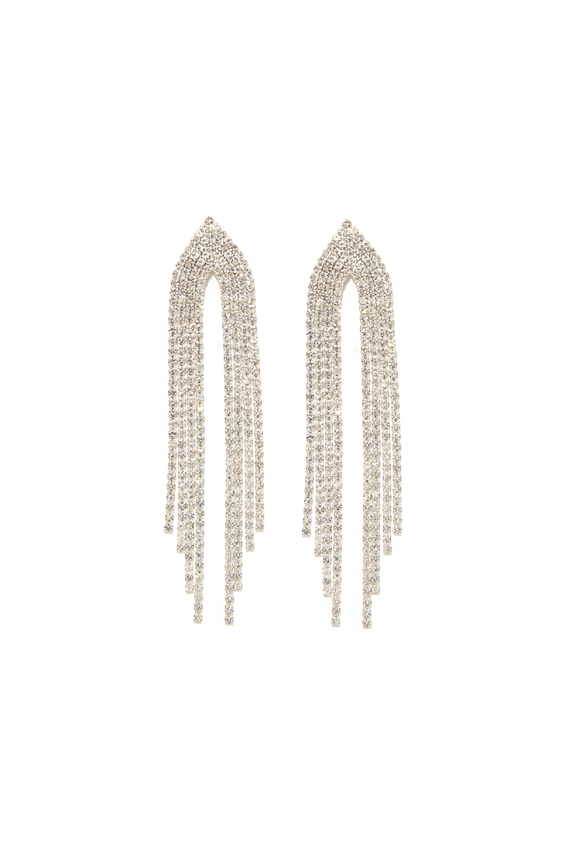  Earring - River Of Strass #0021 Crystal - Silver Plated