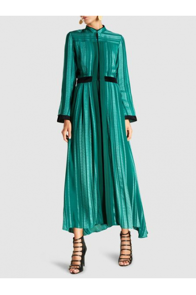 THE MODIST Atlantis Silk-Blend Jacquard Maxi Dress