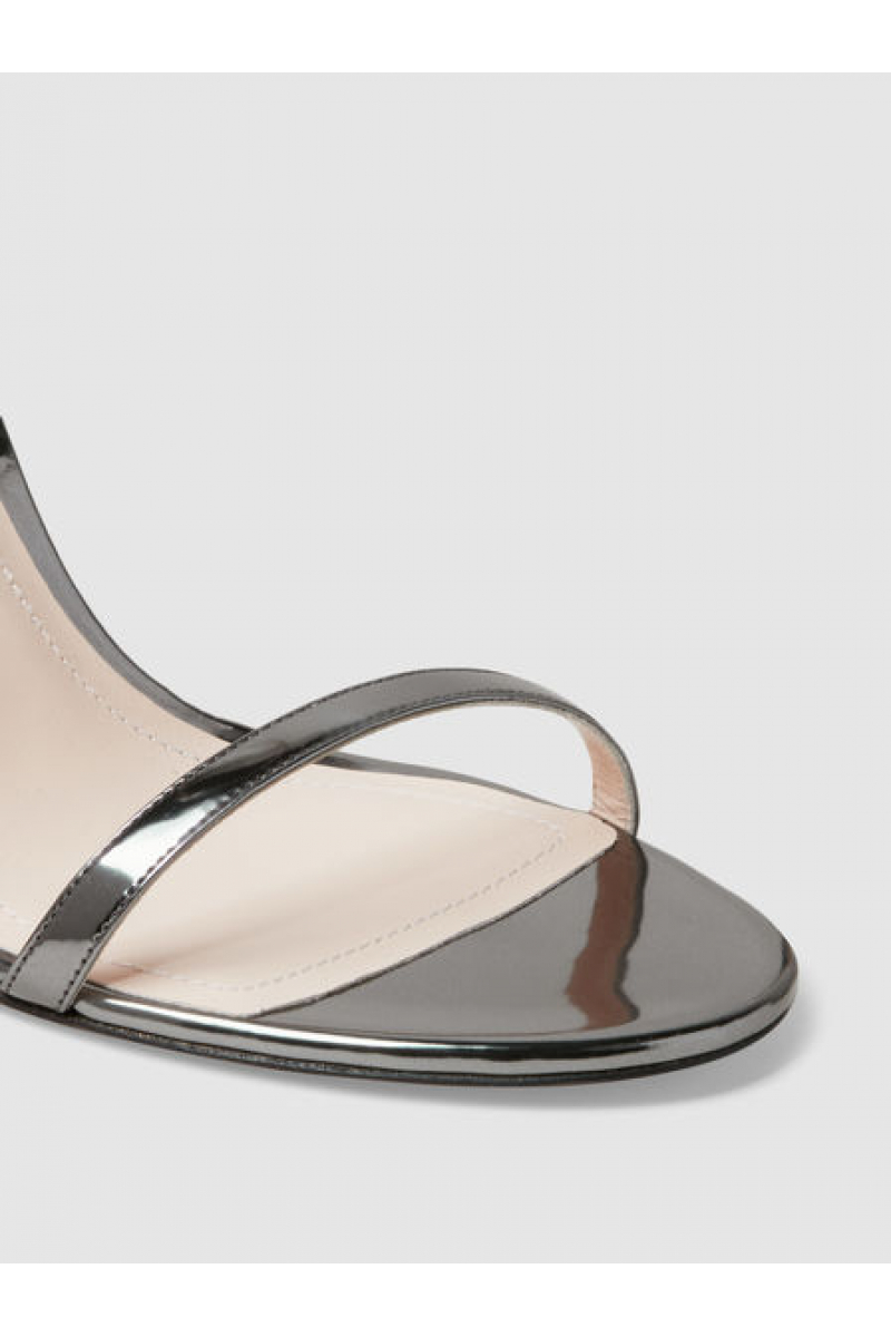 Penelope Pearl Detail Patent Leather Sandals