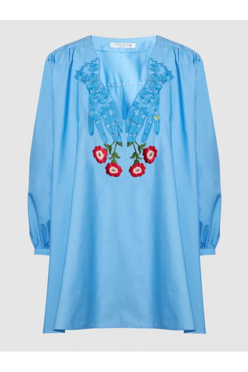 Corriere Embroidered Cotton Blouse